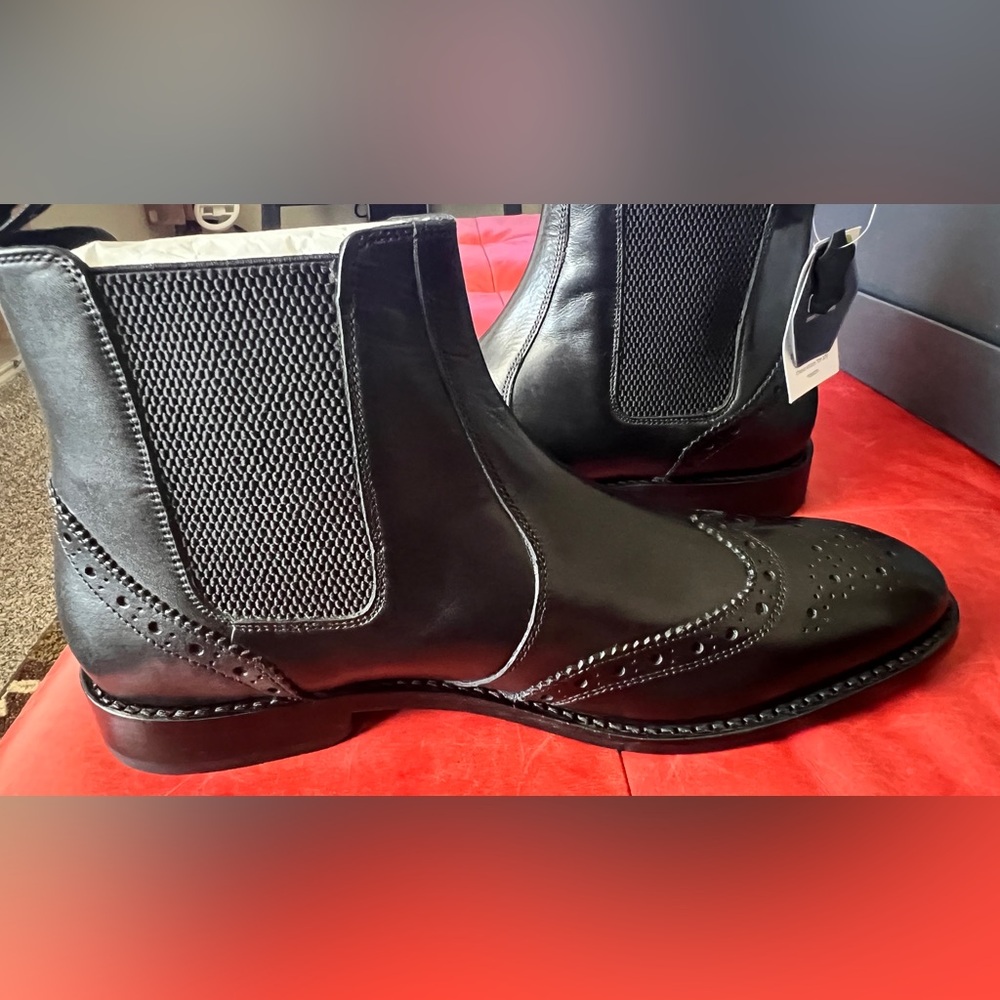 Anthony Veer Classic Black Leather Men's Chelsea boots size 11 - Picture 3 of 8